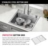 25&rdquo; Stainless Steel Workstation Kitchen Sink Drop-In Undermount Single Bowl with WorkFlow&trade; Ledge and Accessories